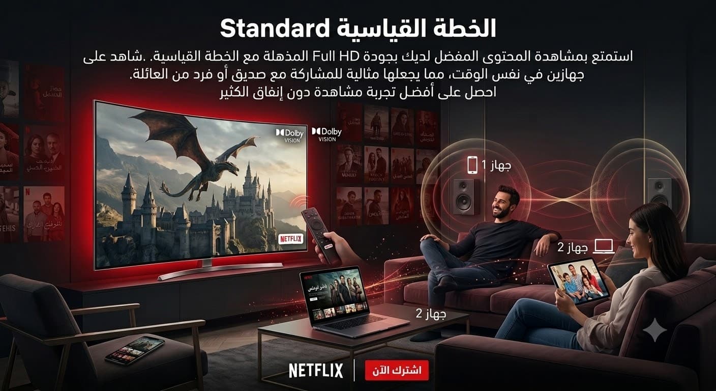الخطة القياسية (Standard) إشتراك شهري